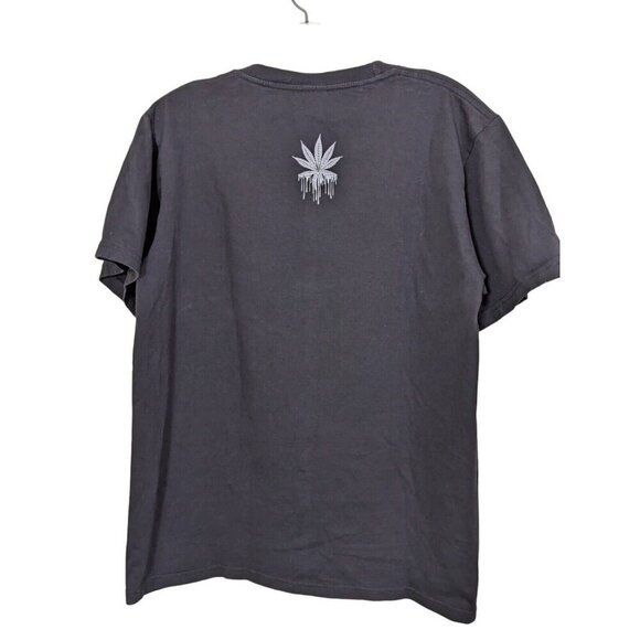 Rasta Pot Leaf T Shirt Mens Large Graphic Tee Cotton Black Multicolour Cotton - Picture 3 of 6